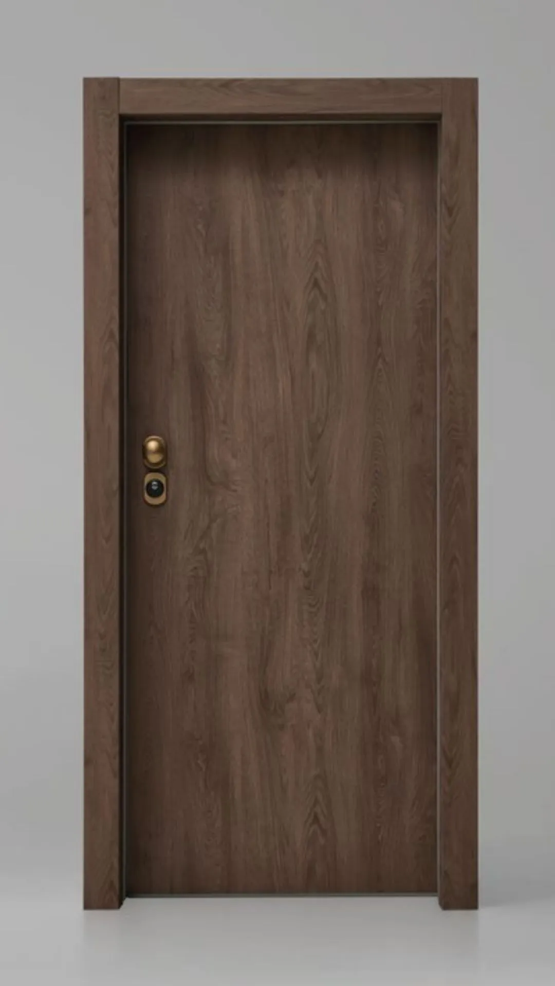 Puertas acorazadas 5 Puerta Acorazada Nogal Liso PVC