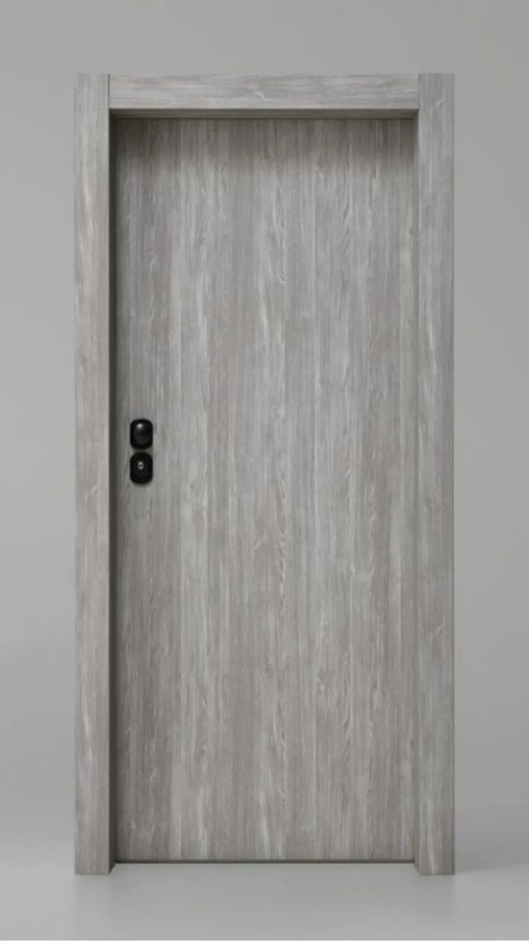 Puertas acorazadas 4 Puerta Acorazada Ceniza Liso PVC