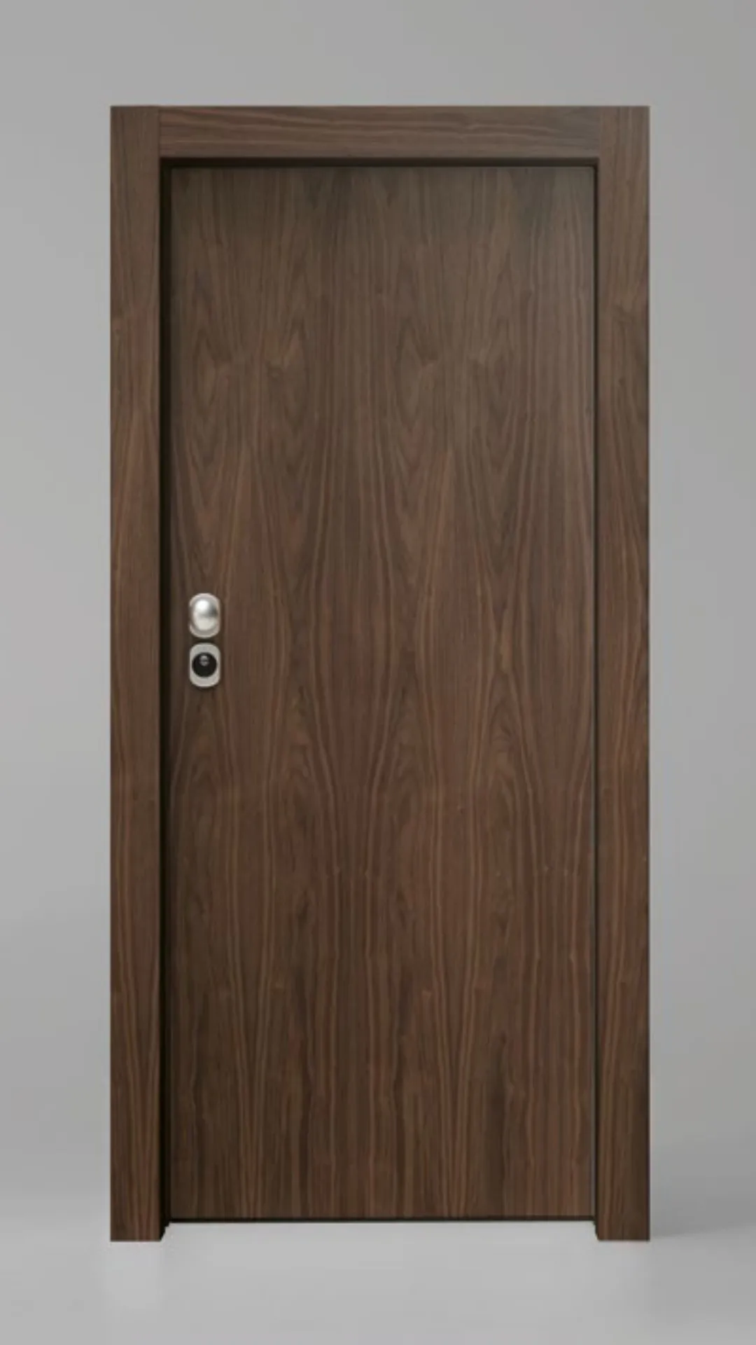 Puertas acorazadas 8 Puerta Acorazada Nogal Liso Madera Natural